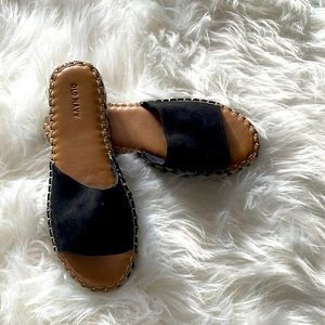 Old Navy suede black slides